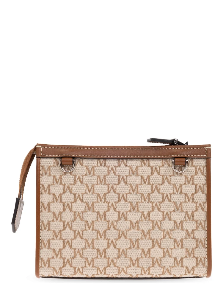 Pouch with chain and monogram alternative