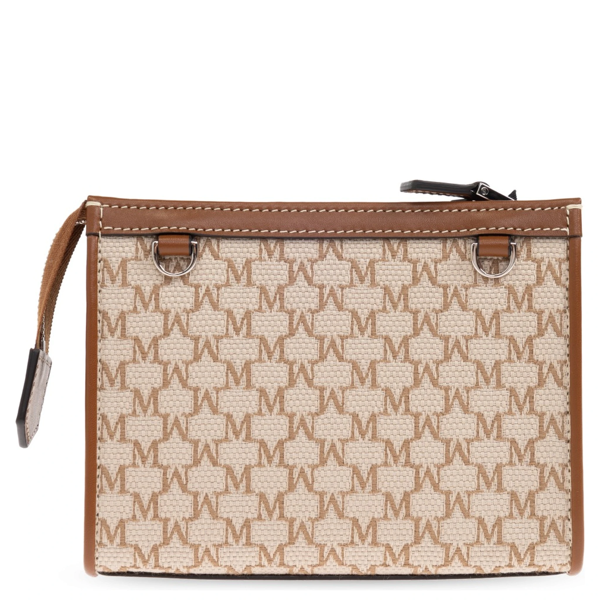 Pouch with chain and monogram