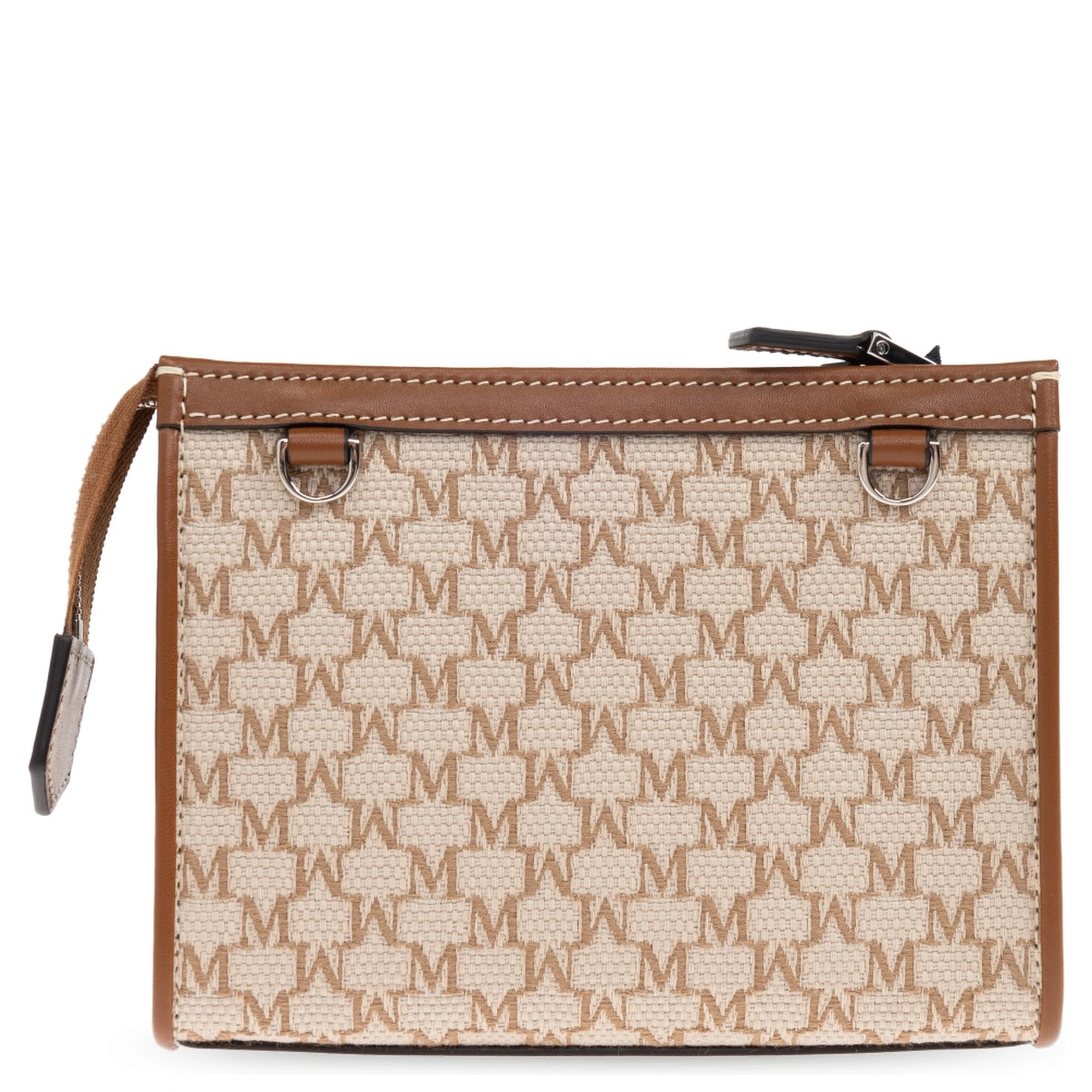 Pouch with chain and monogram
