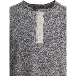 Cotton T-shirt with buttons