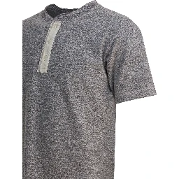 Cotton T-shirt with buttons