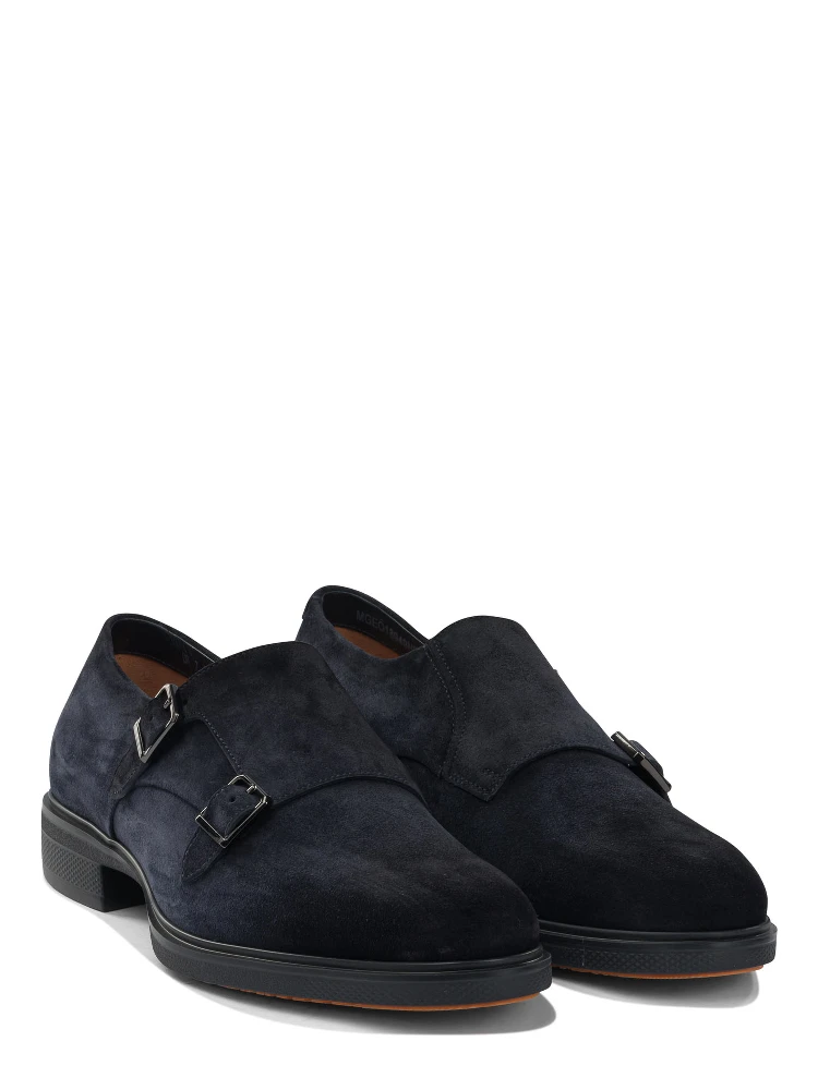 Suede double buckle loafers alternative