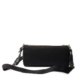 Shoulder bag in Re-Nylon and leather