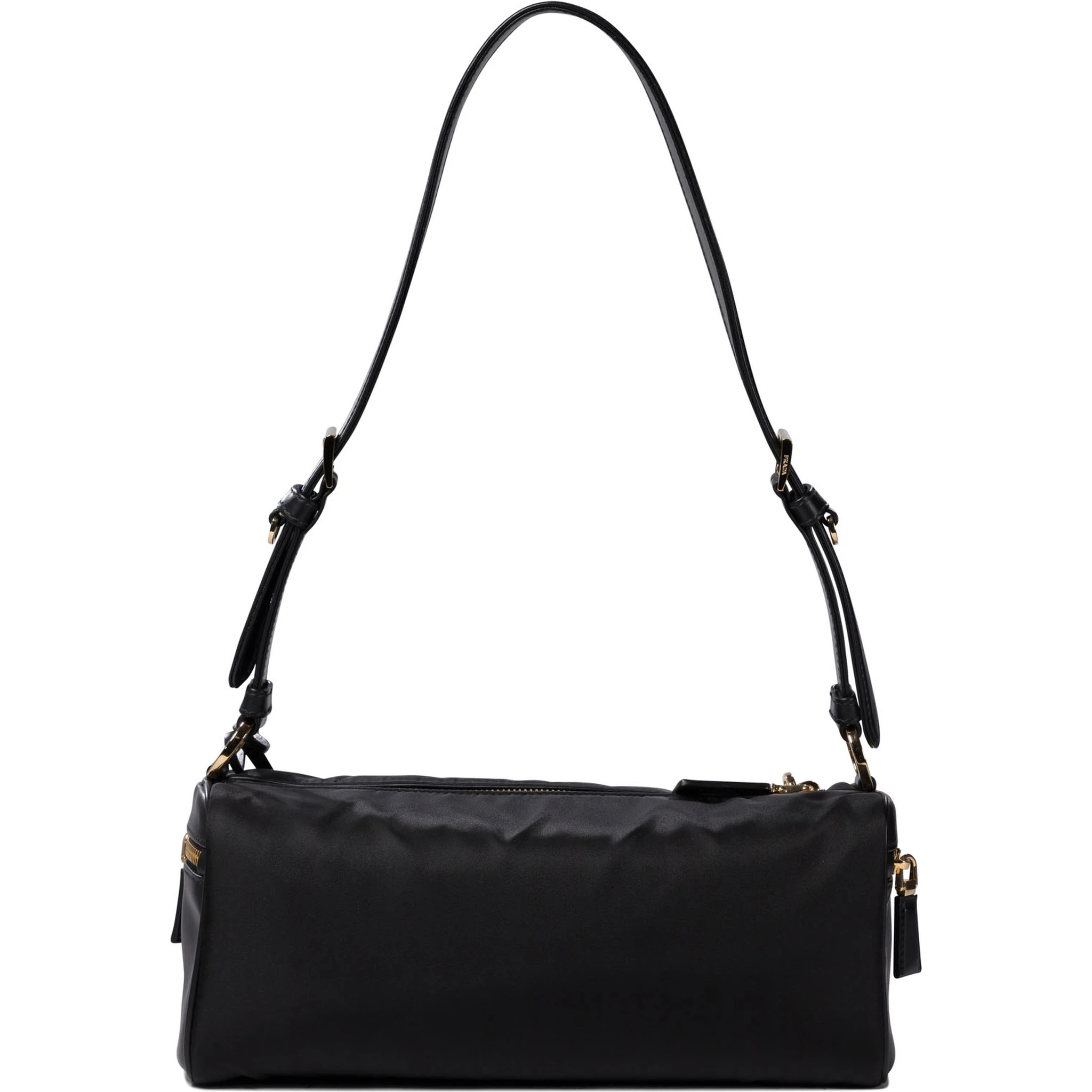 Shoulder bag in Re-Nylon and leather