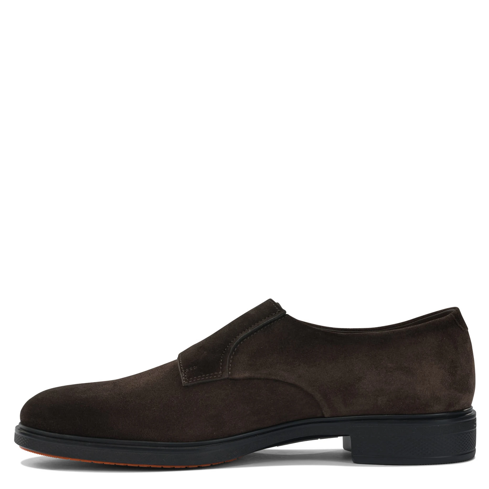 Suede double buckle loafers