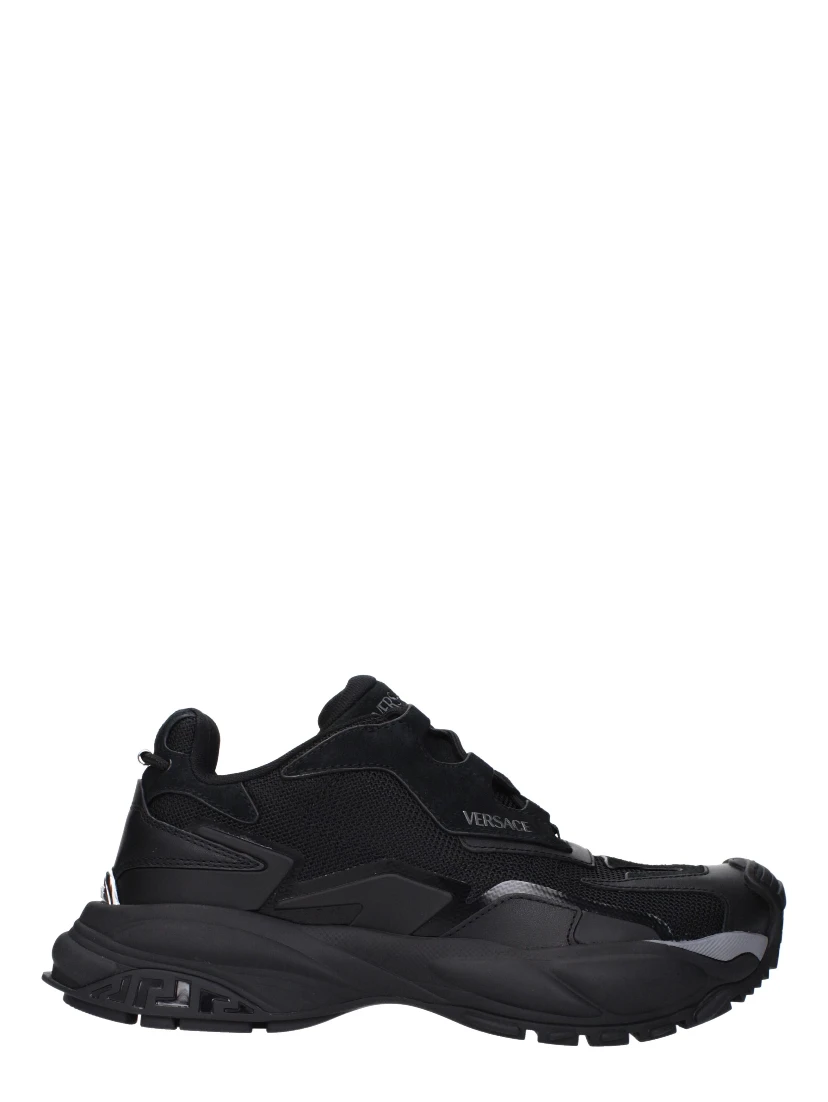 Black Fabric Athletic Sneakers