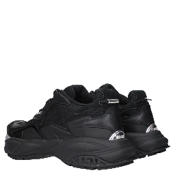 Black Fabric Athletic Sneakers