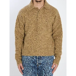 Polo in alpaca and wool