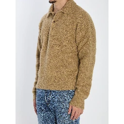 Polo in alpaca and wool