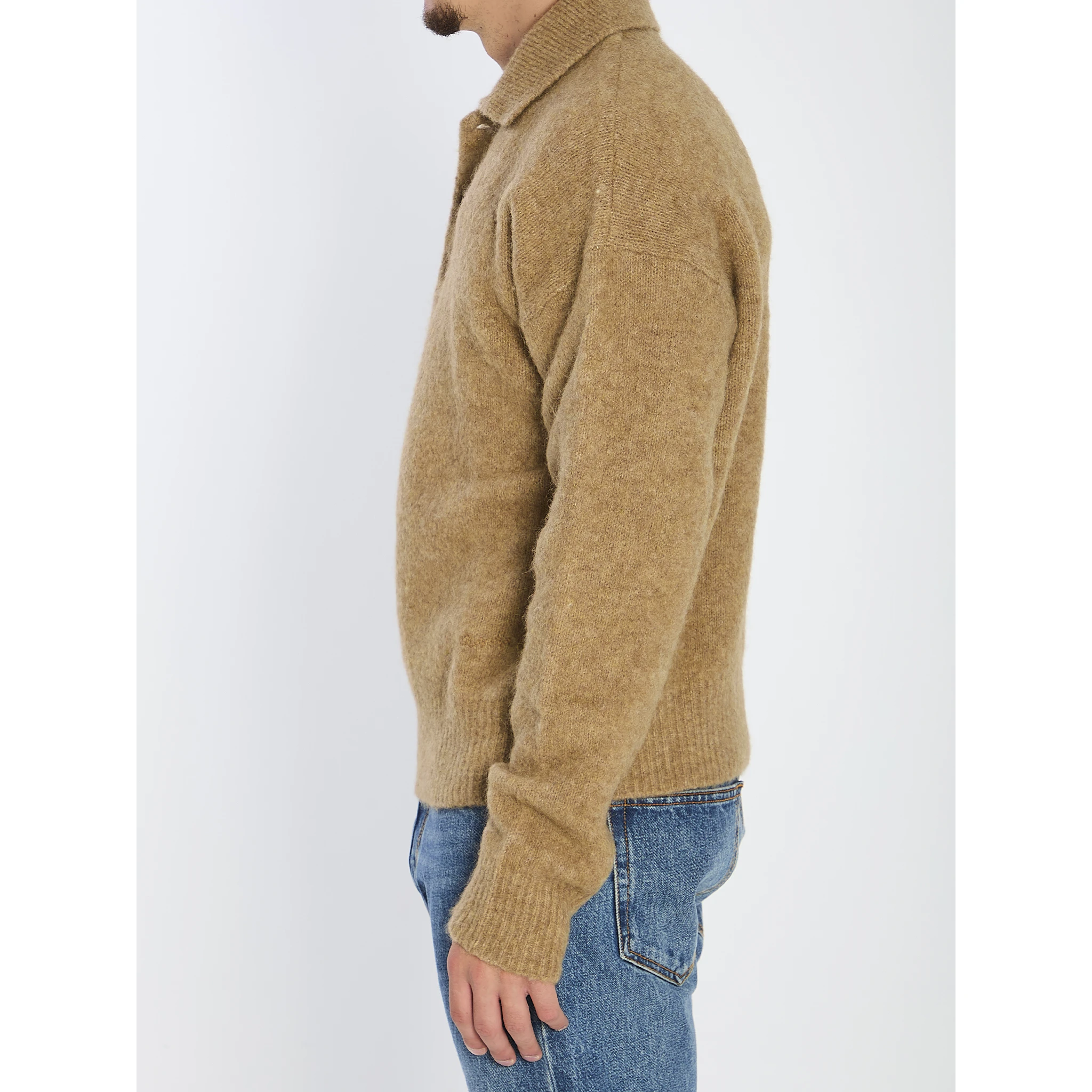 Polo in alpaca and wool