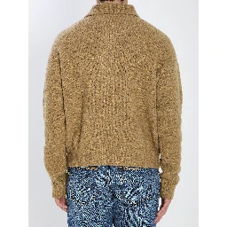 Polo in alpaca and wool