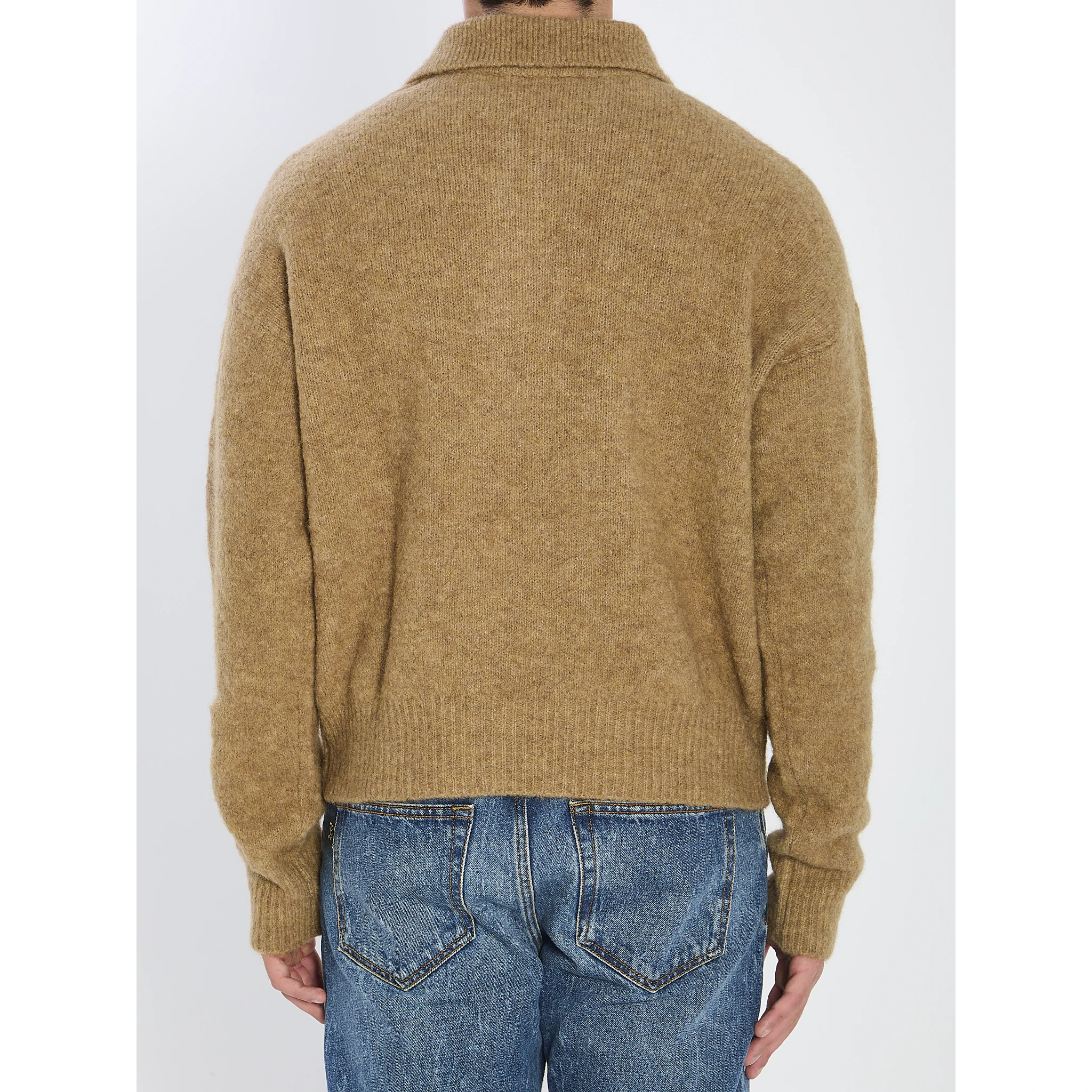 Polo in alpaca and wool