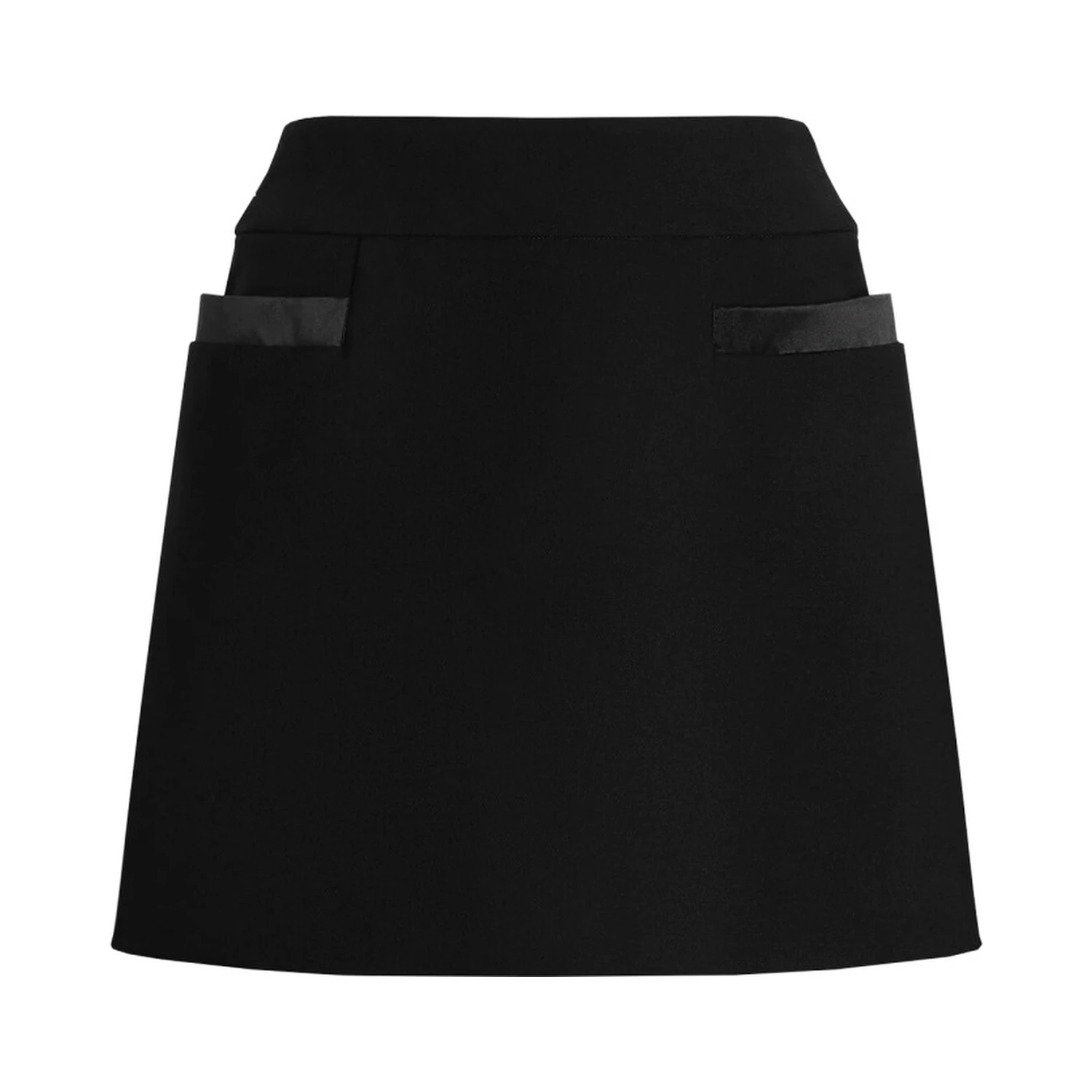 DOUBLE CREPE BASQUE SKIRT