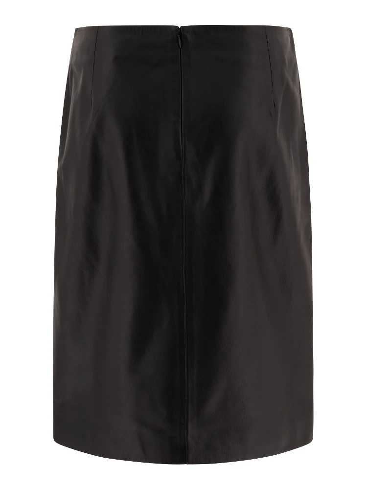 Leather midi skirt alternative