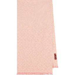 Monogram fringed scarf