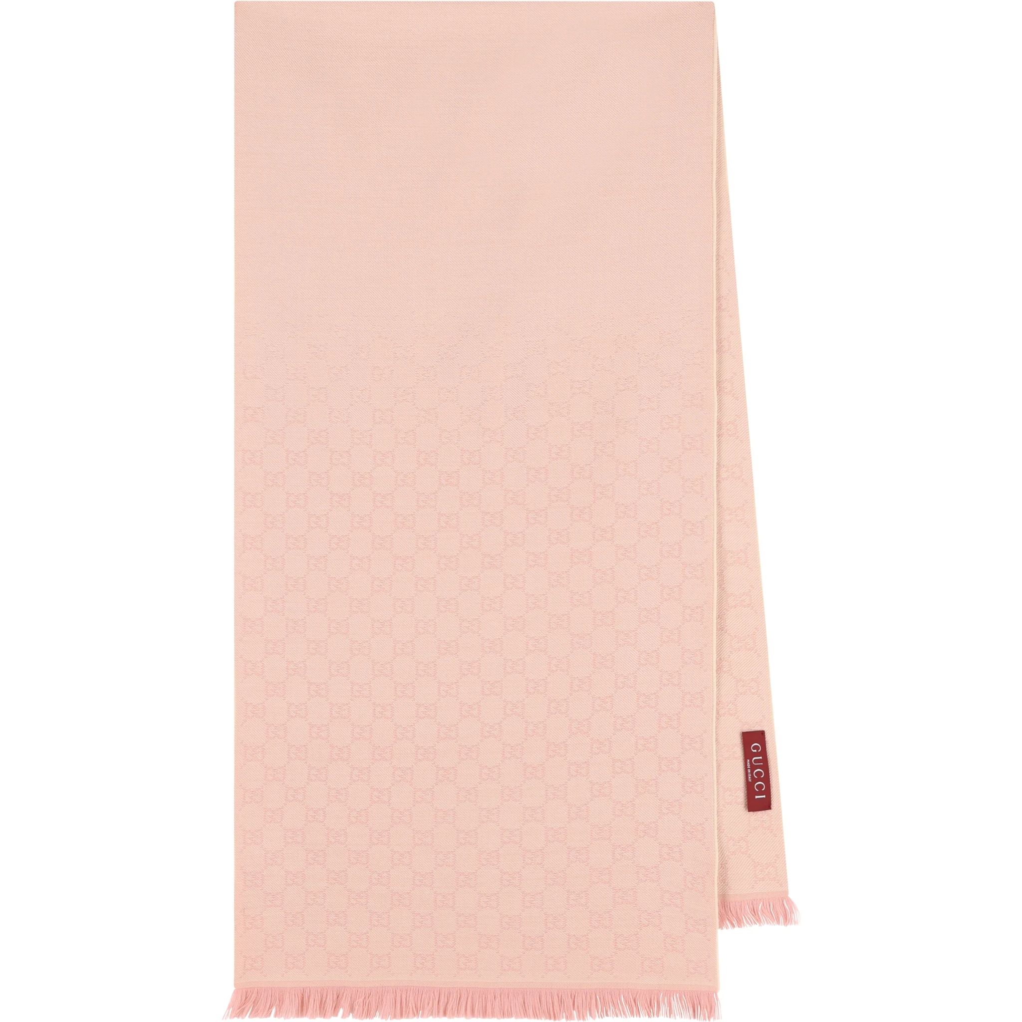 Monogram fringed scarf