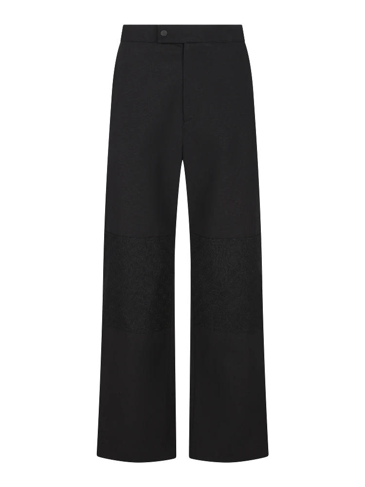 Cotton ripstop pant in black