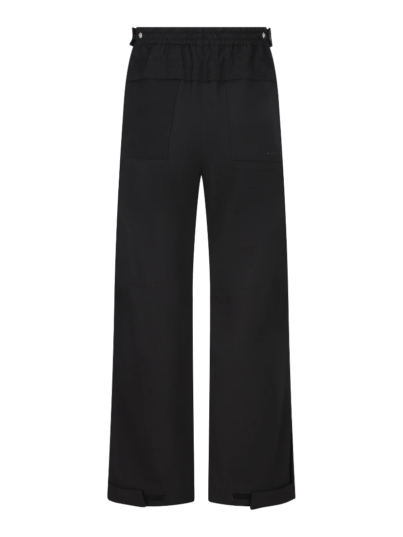 Cotton ripstop pant in black