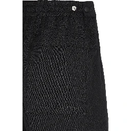 Cotton ripstop pant in black