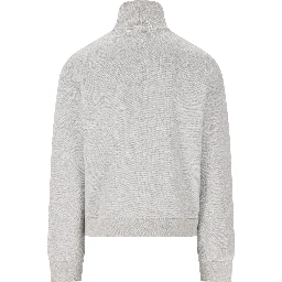 Zip-up funnel-neck t-shirt