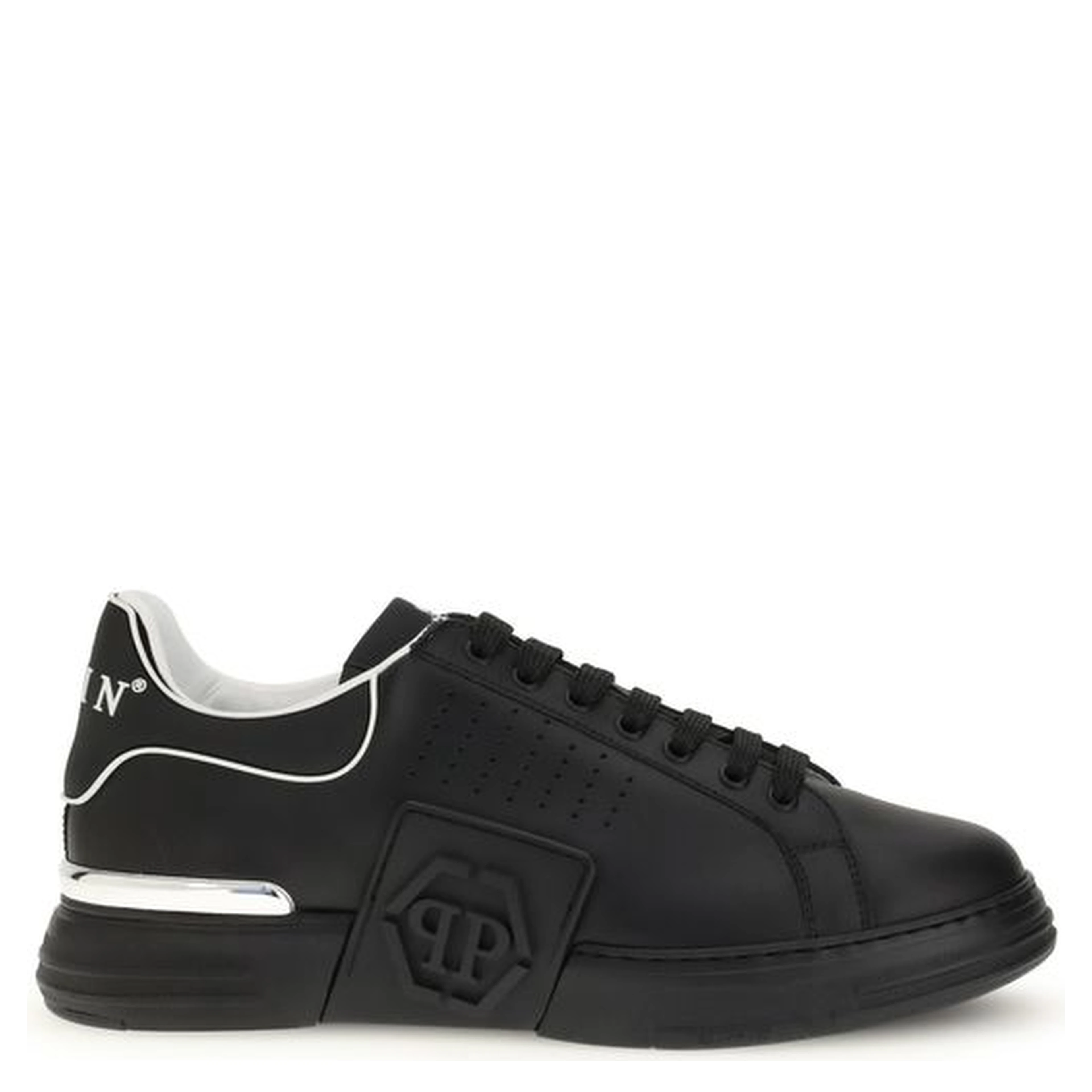 Black Calf Leather Bos Taurus Athletic Sneakers
