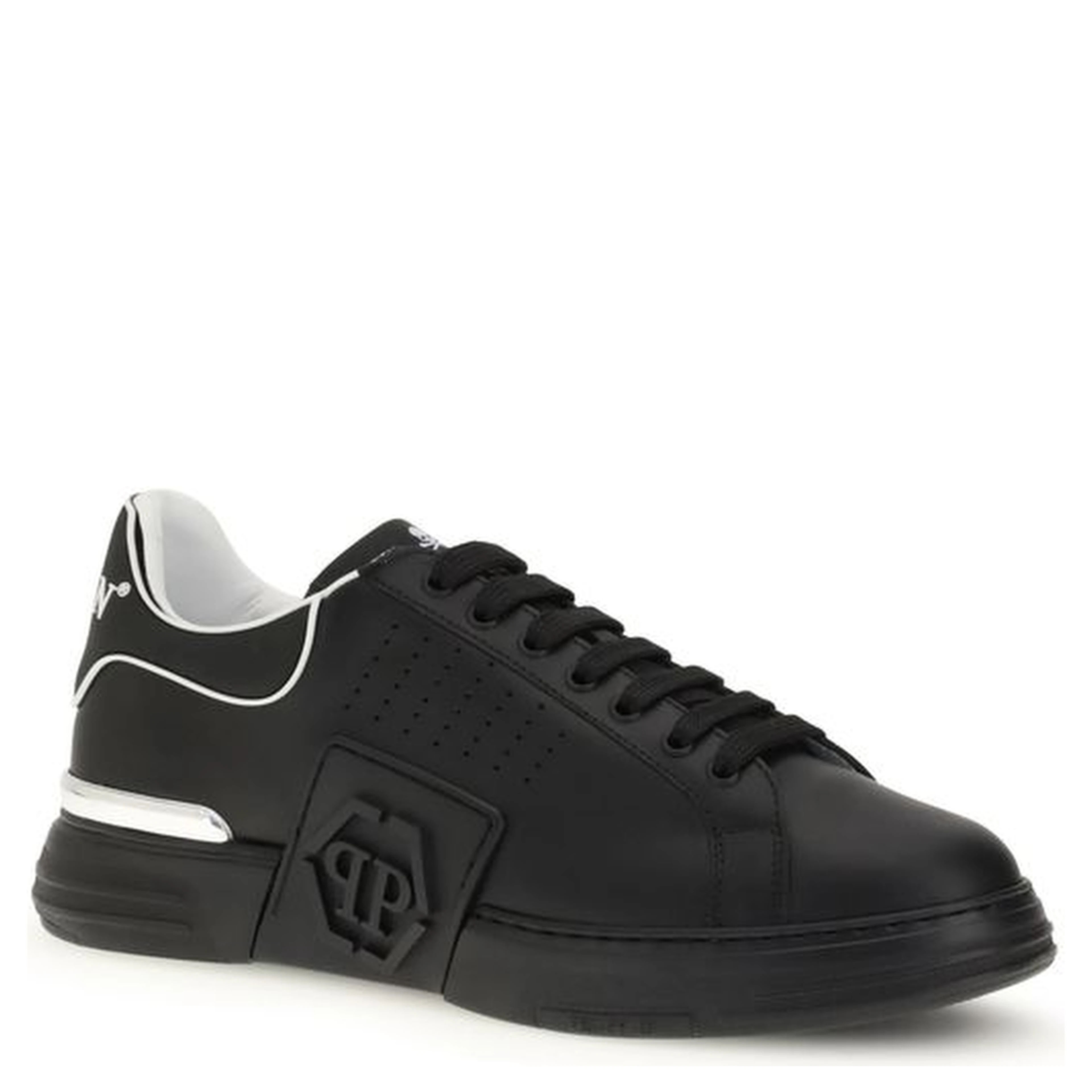 Black Calf Leather Bos Taurus Athletic Sneakers