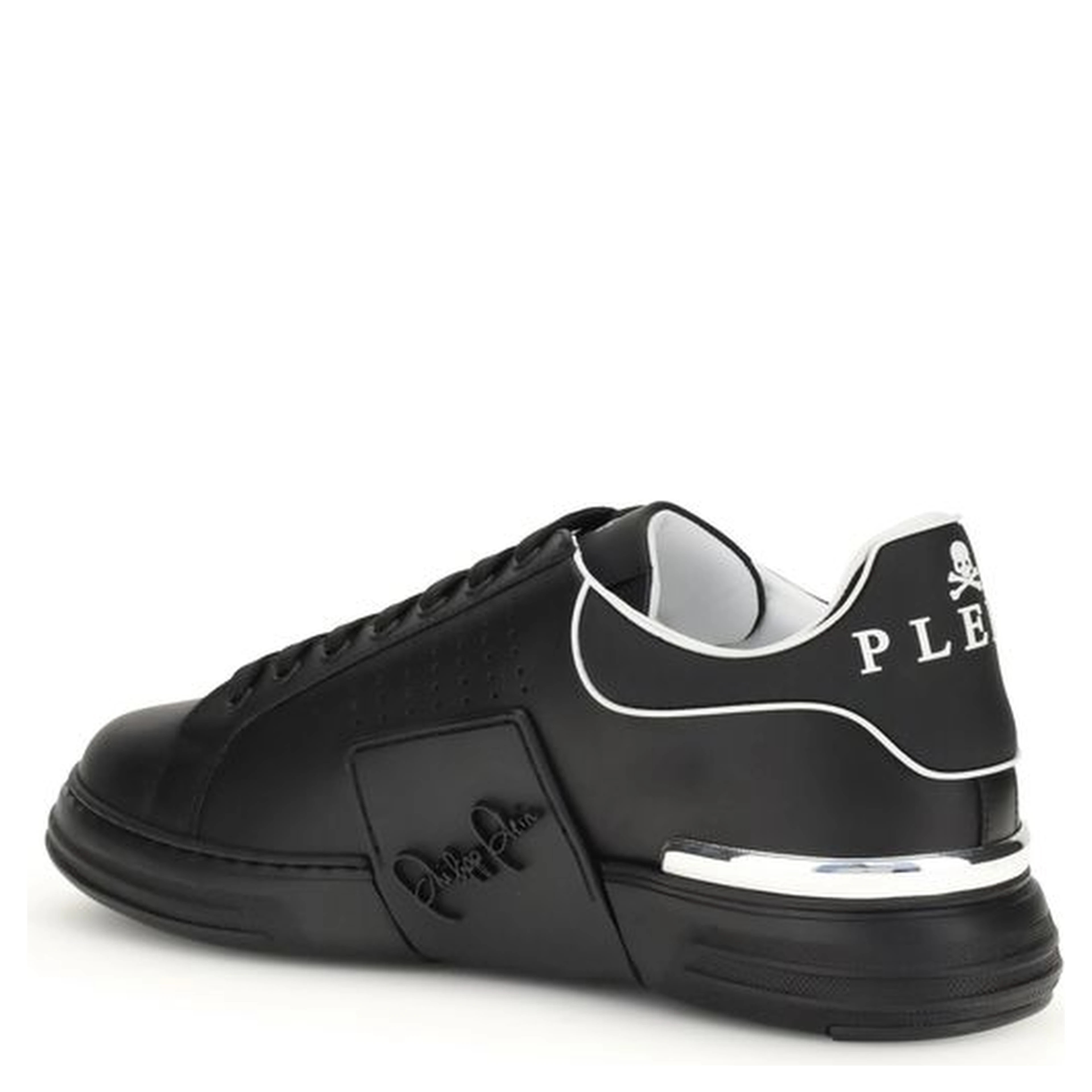 Black Calf Leather Bos Taurus Athletic Sneakers