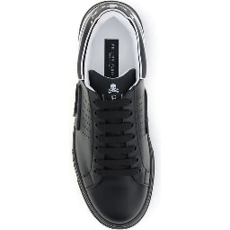 Black Calf Leather Bos Taurus Athletic Sneakers
