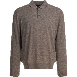Wool and cashmere polo shirt