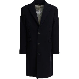 Single-breasted wool coat