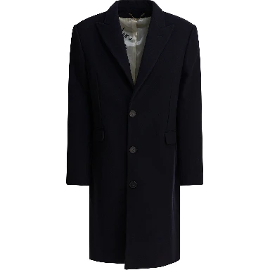 Single-breasted wool coat