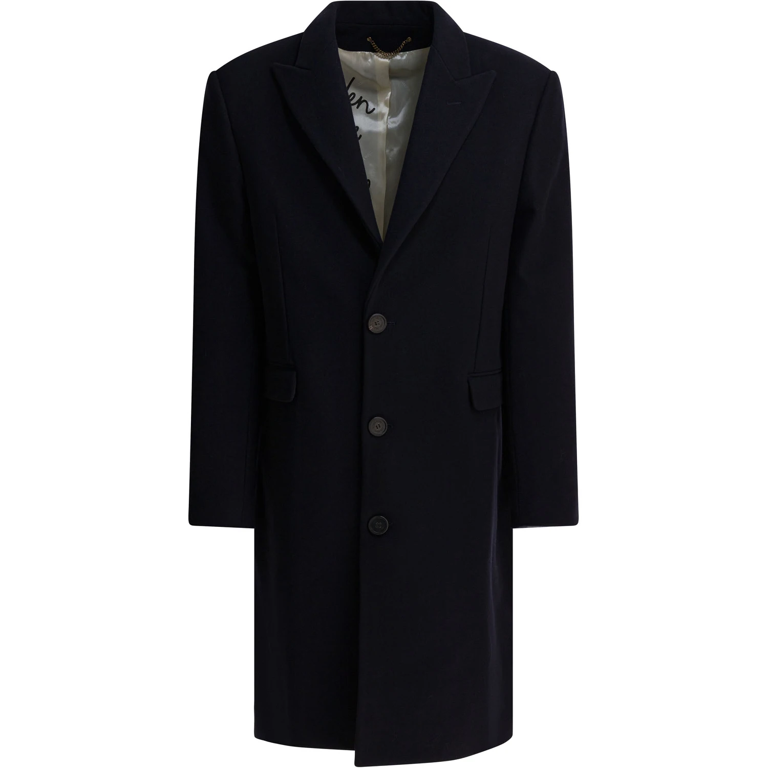 Single-breasted wool coat