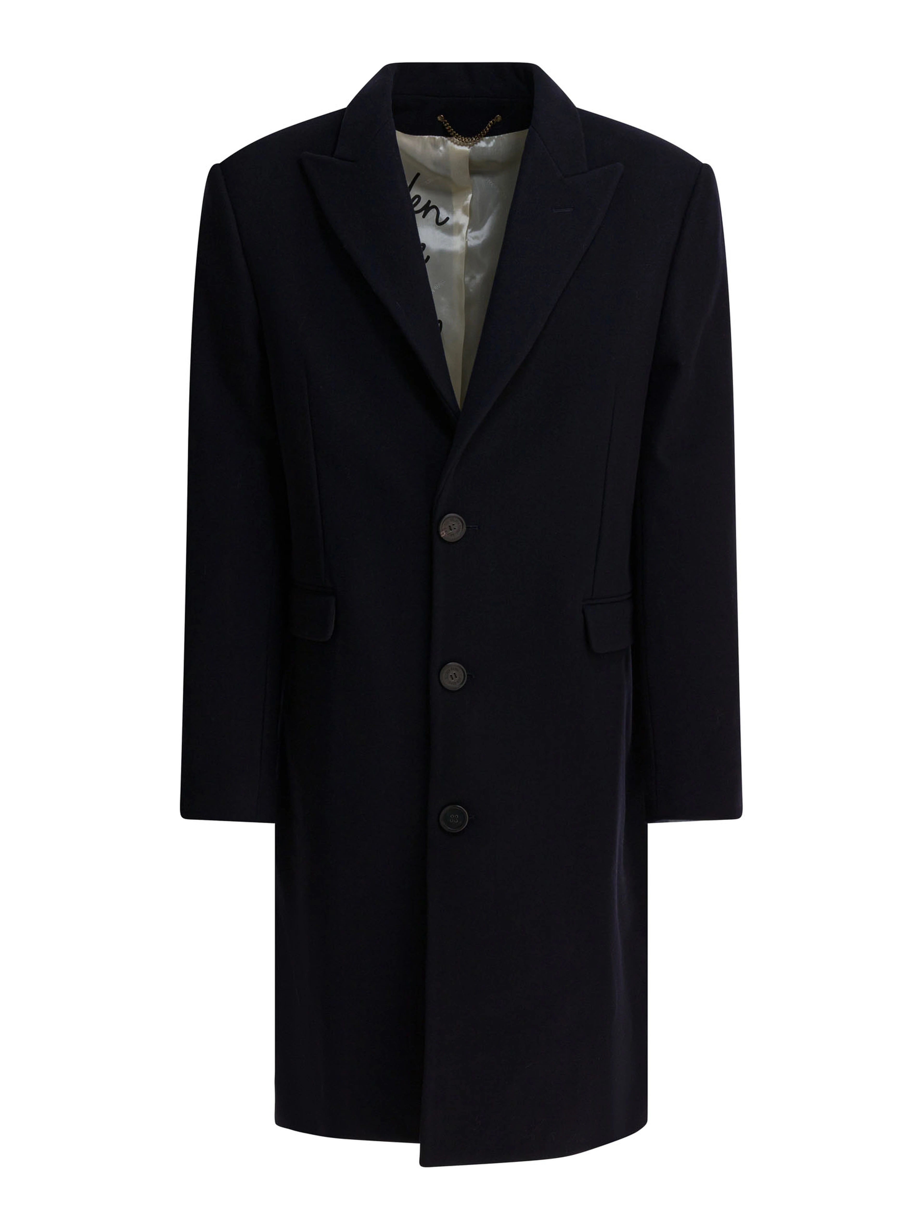 Single-breasted wool coat