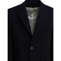 Single-breasted wool coat