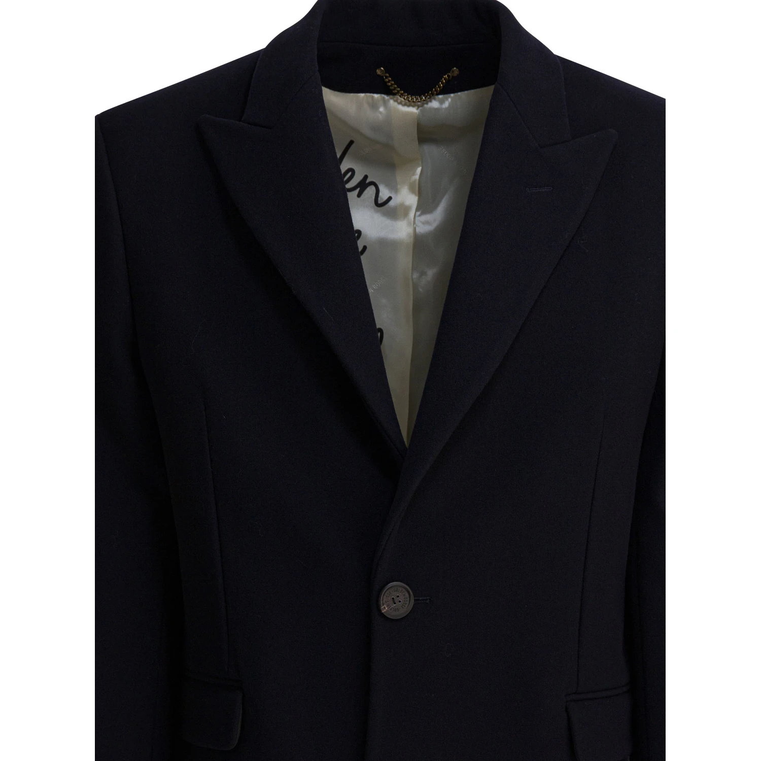 Single-breasted wool coat
