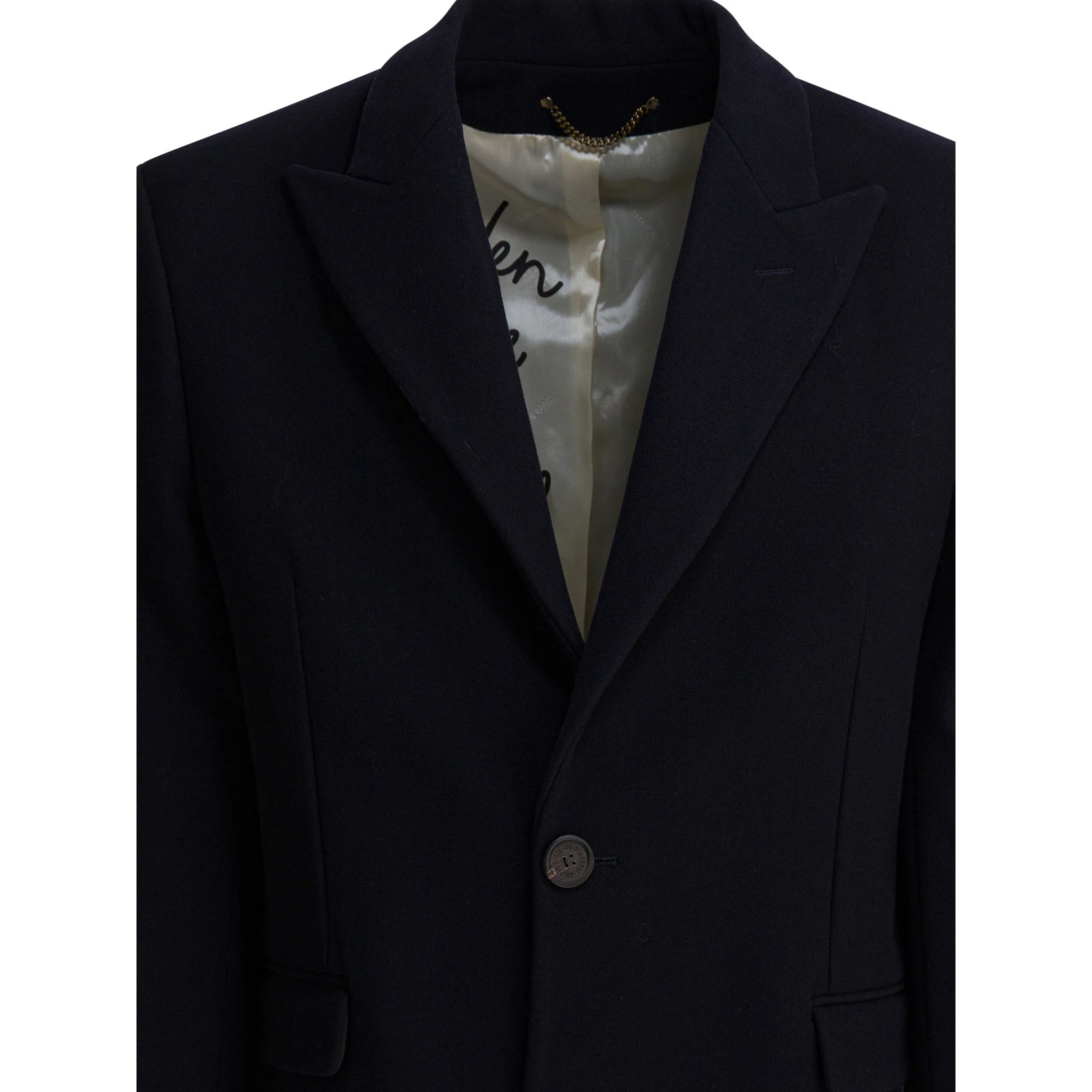 Single-breasted wool coat