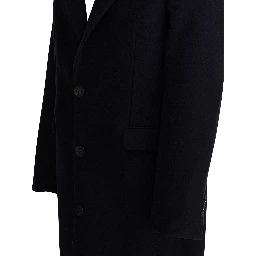 Single-breasted wool coat