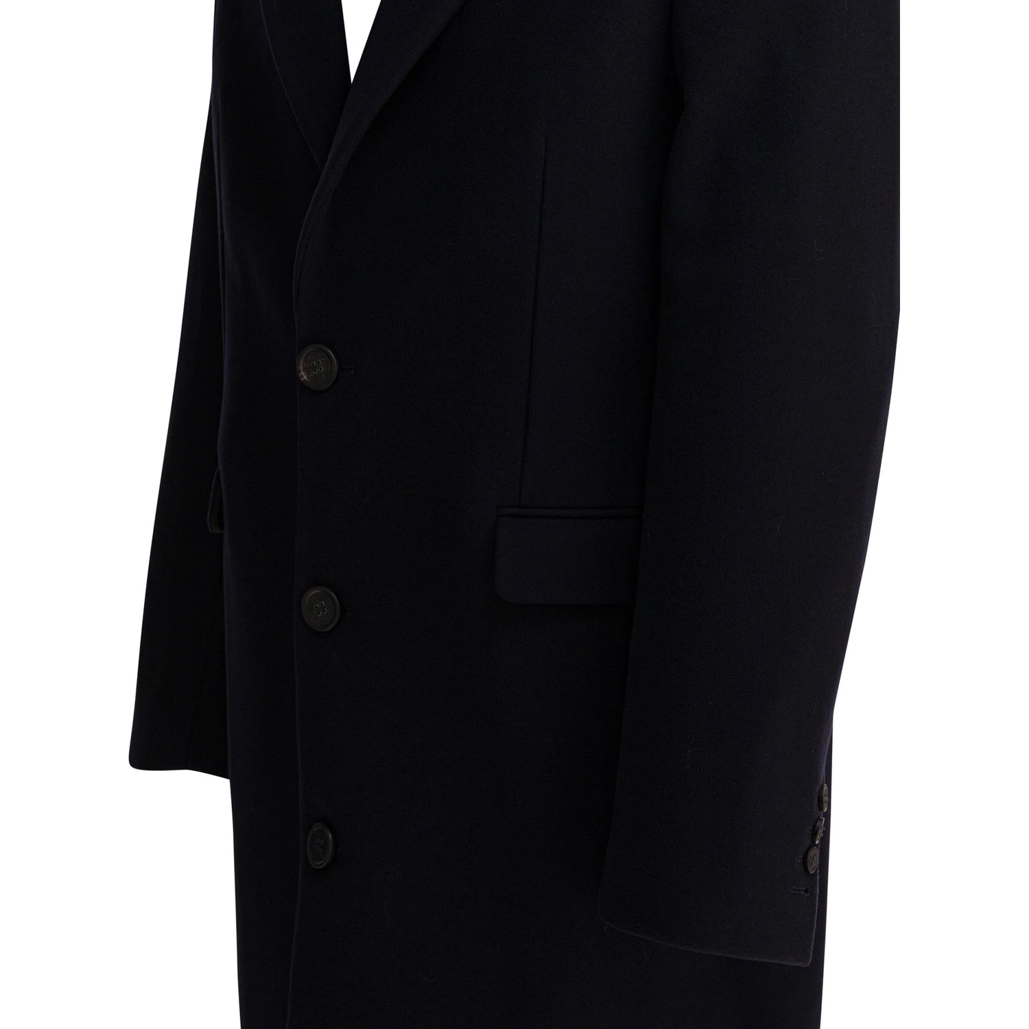 Single-breasted wool coat