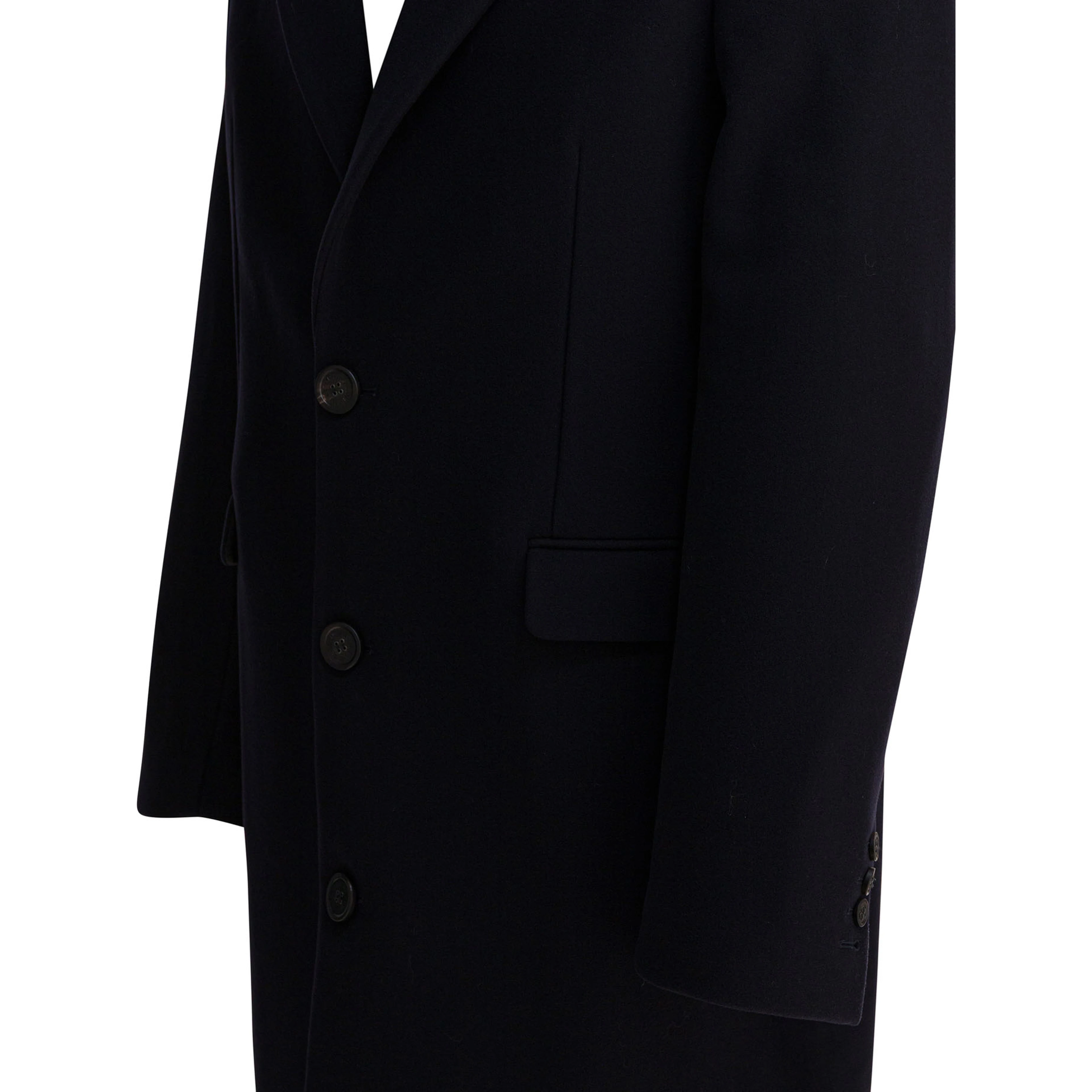 Single-breasted wool coat