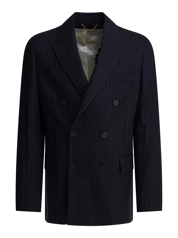 Double-breasted wool blazer