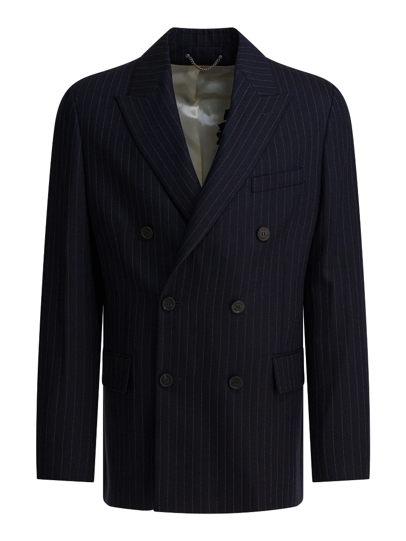 Double-breasted wool blazer