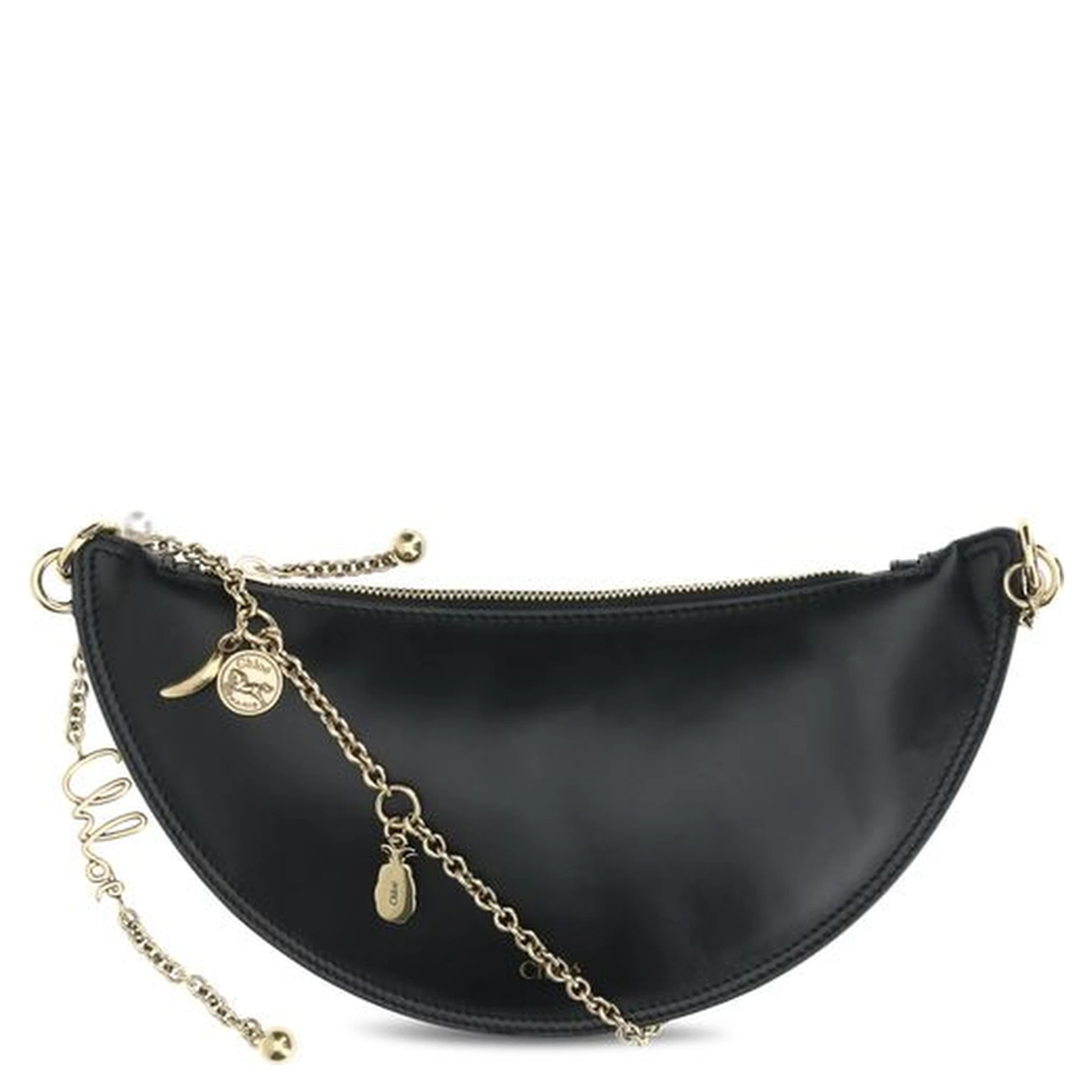 حقيبة كتف من جلد الخروف الأسود (Ovis Aries Aries)