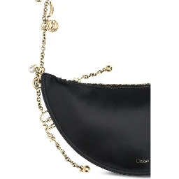 حقيبة كتف من جلد الخروف الأسود (Ovis Aries Aries)