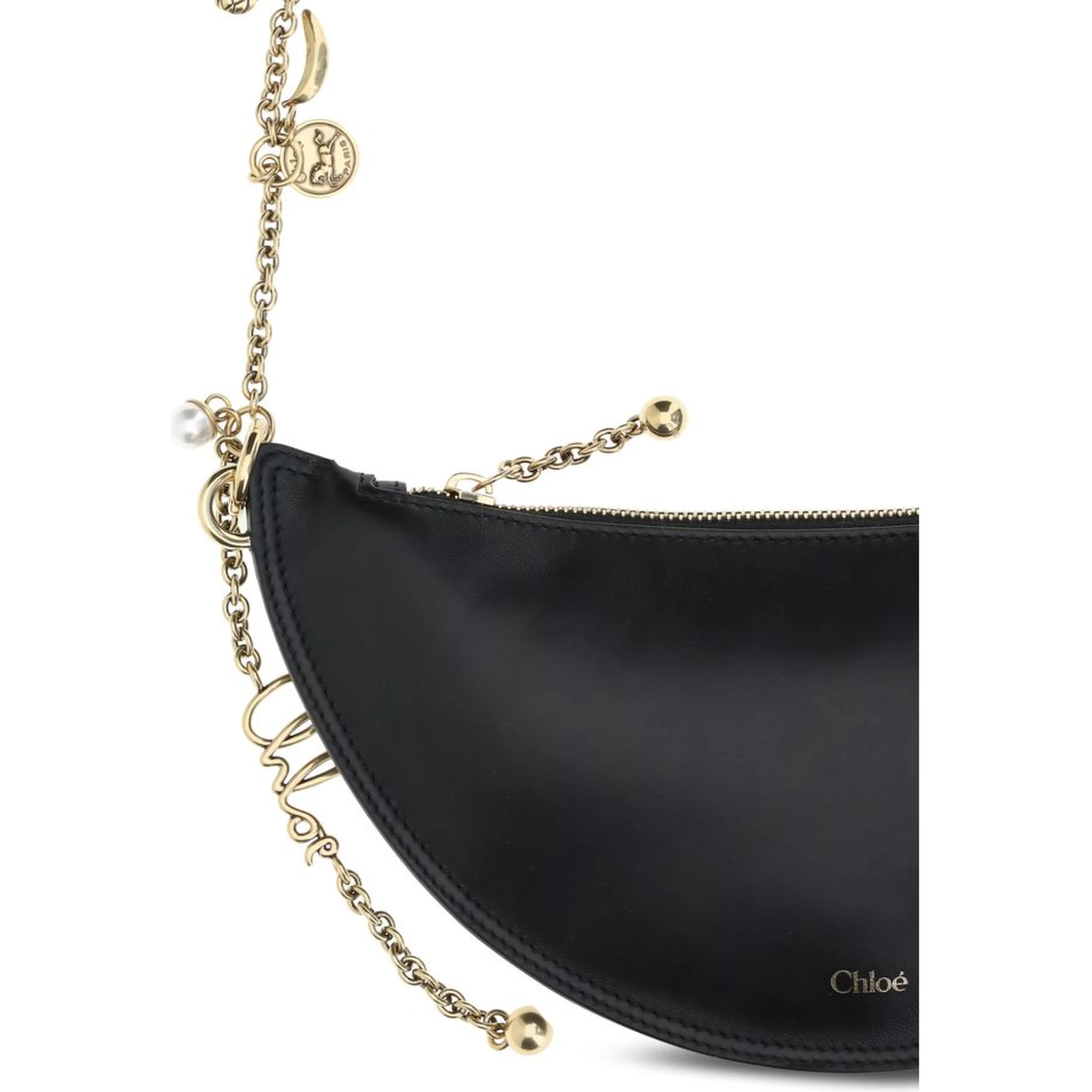 حقيبة كتف من جلد الخروف الأسود (Ovis Aries Aries)