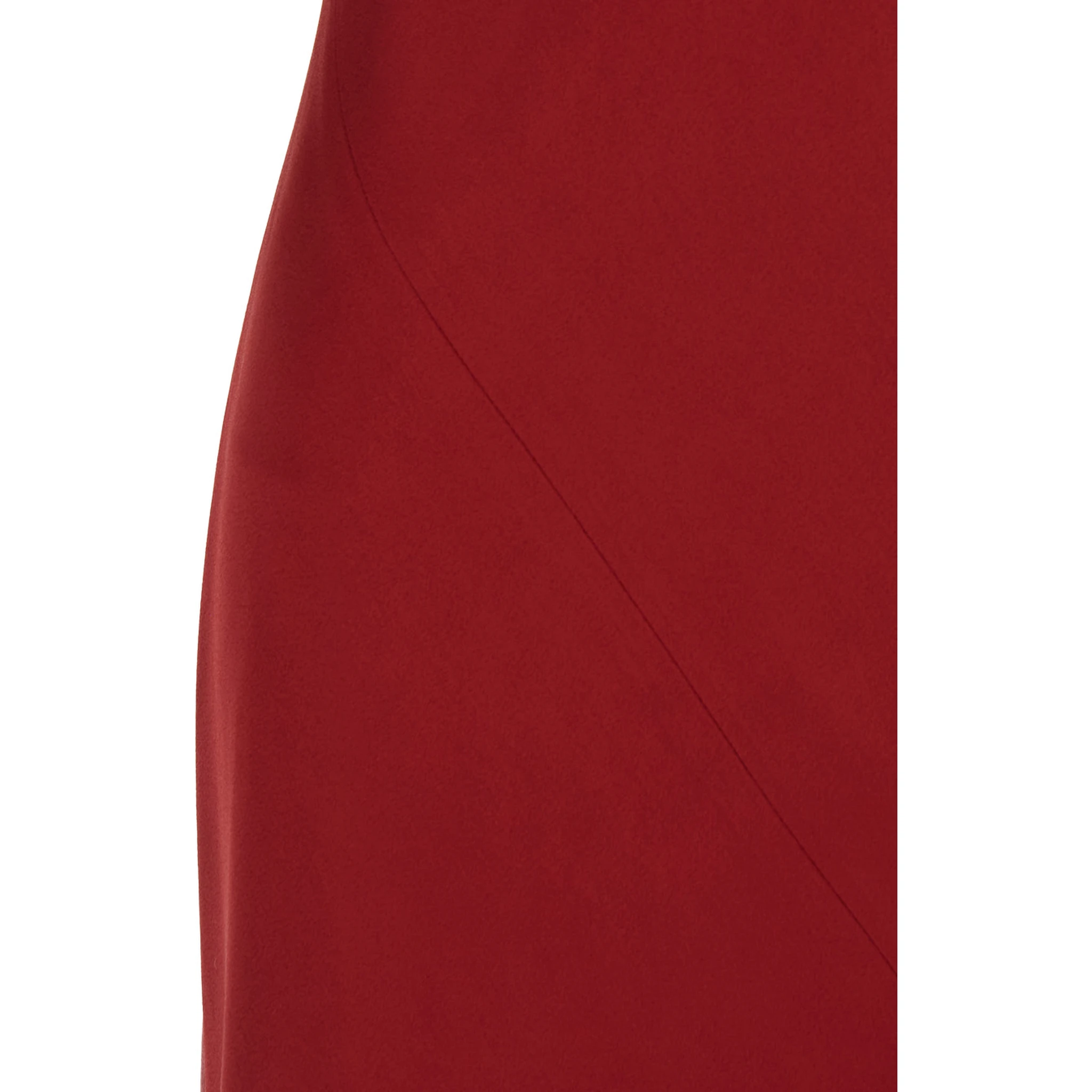 Mara Red Long Dress with Draped Neckline in Acetate Blend Woman