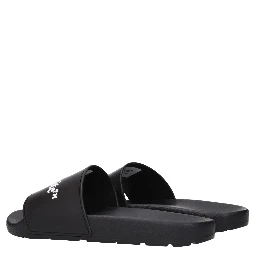 Black Cotton Slippers