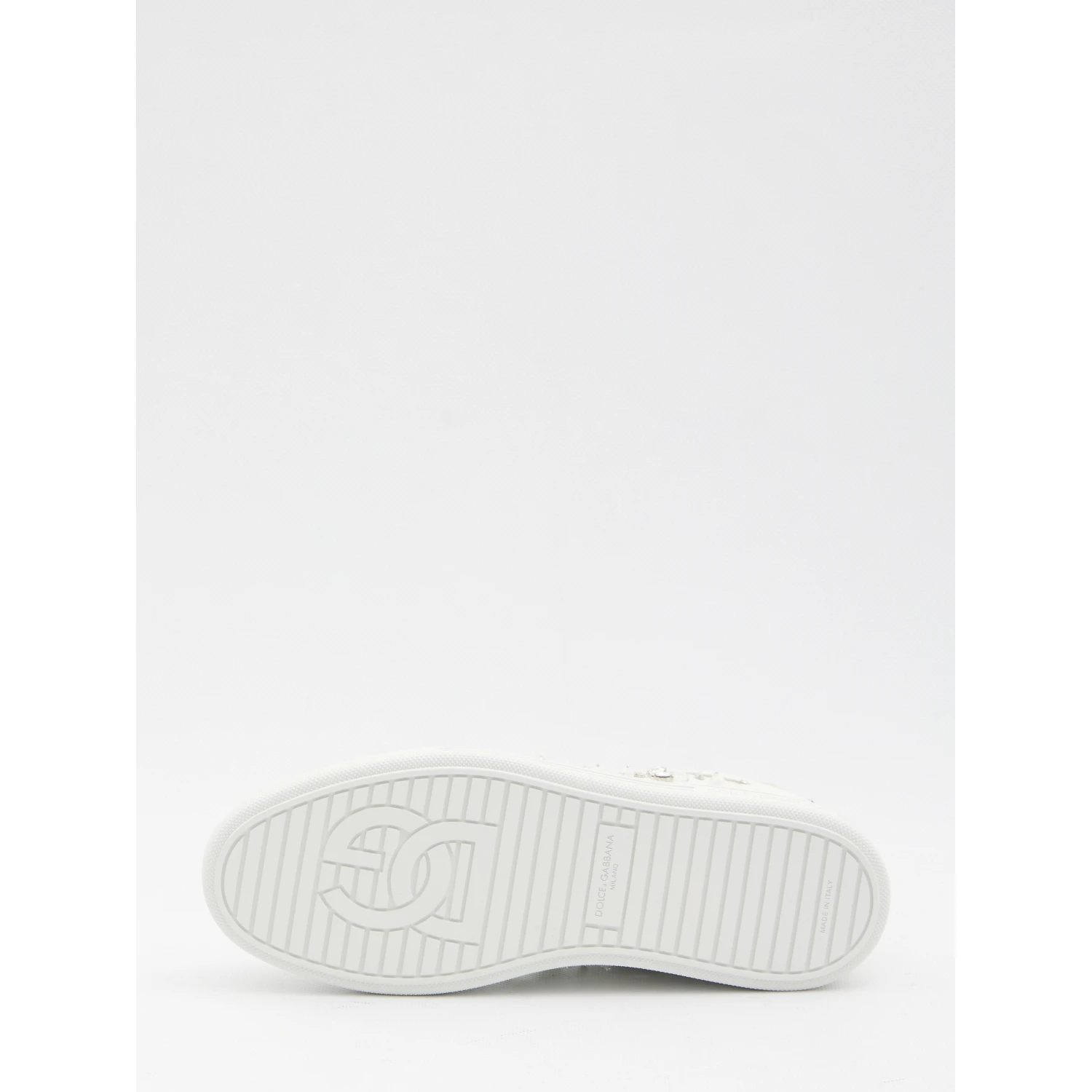 Sneakers embellished with rhinestones