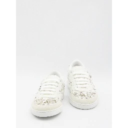 Sneakers embellished with rhinestones