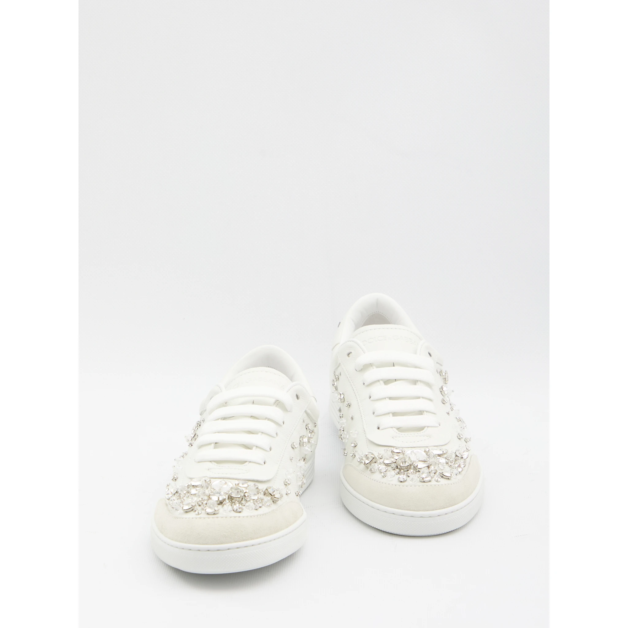 Sneakers embellished with rhinestones