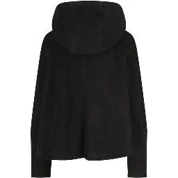 Hoodie jacket in shearling